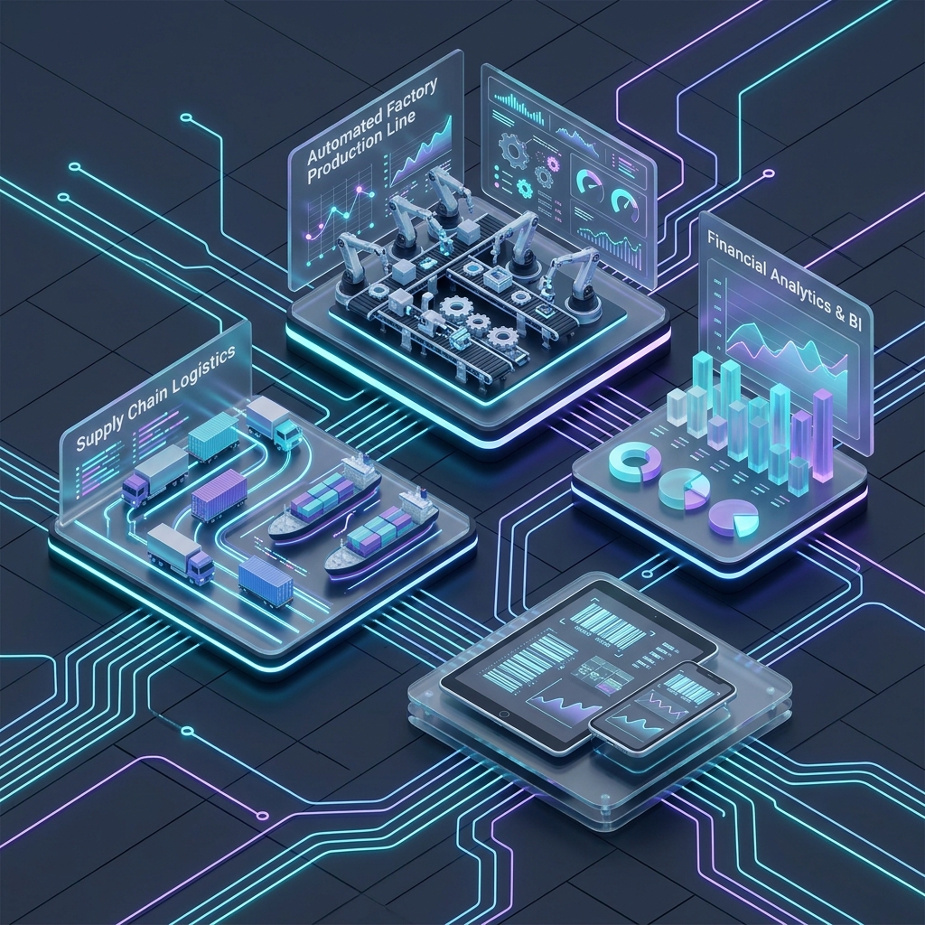 MultiTech Developers Custom ERP System Architecture Illustration