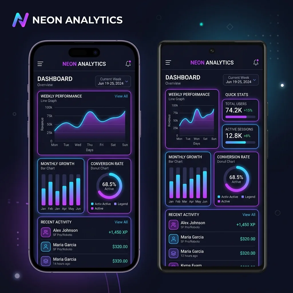 Mobile App Layout Design Mockup