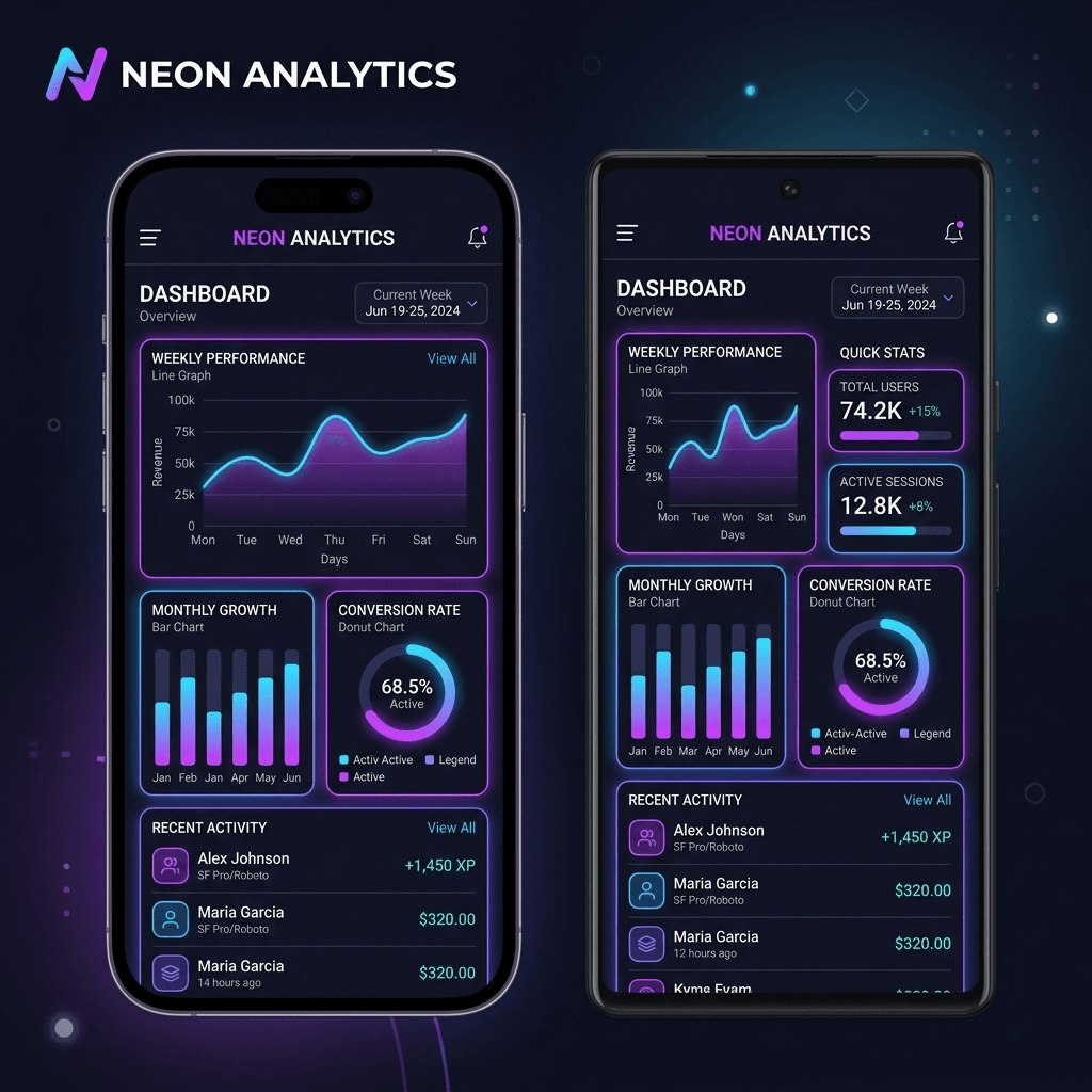Mobile App Layout Design Mockup