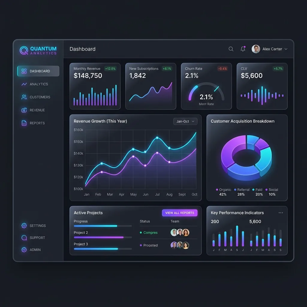 SaaS Dashboard Design Mockup