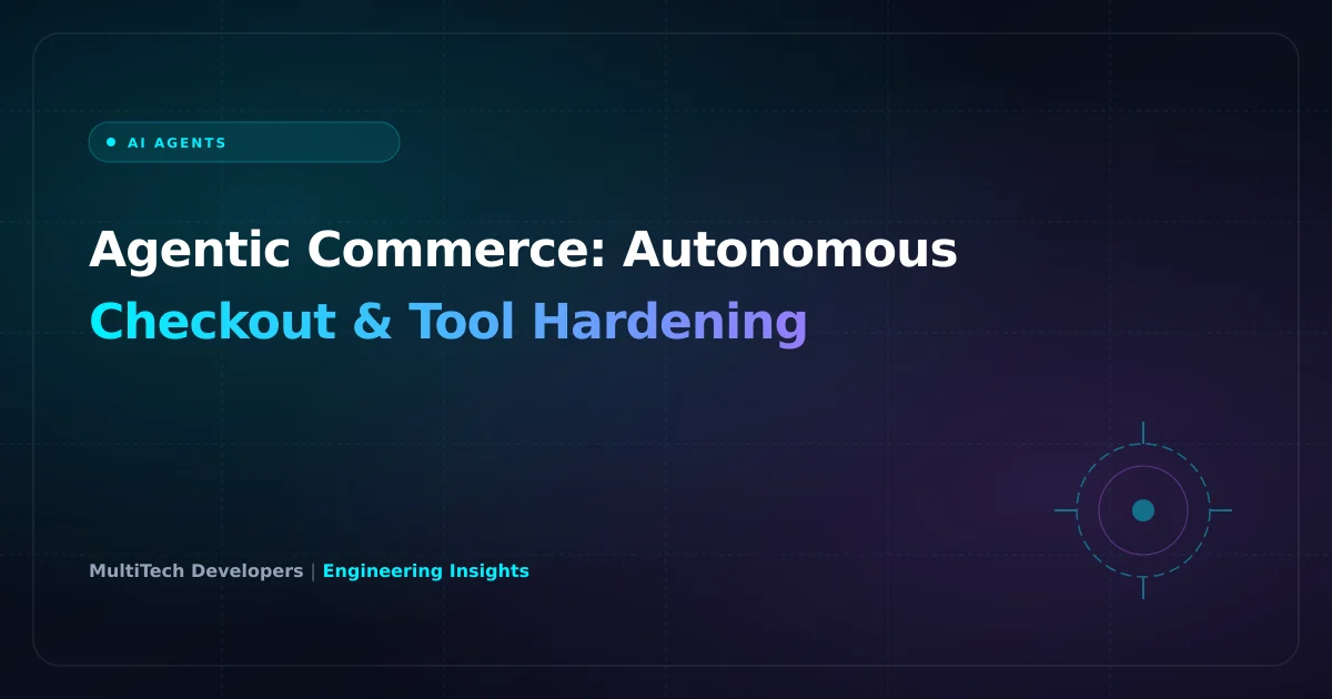 Agentic Commerce: Autonomous Checkout & Tool Hardening
