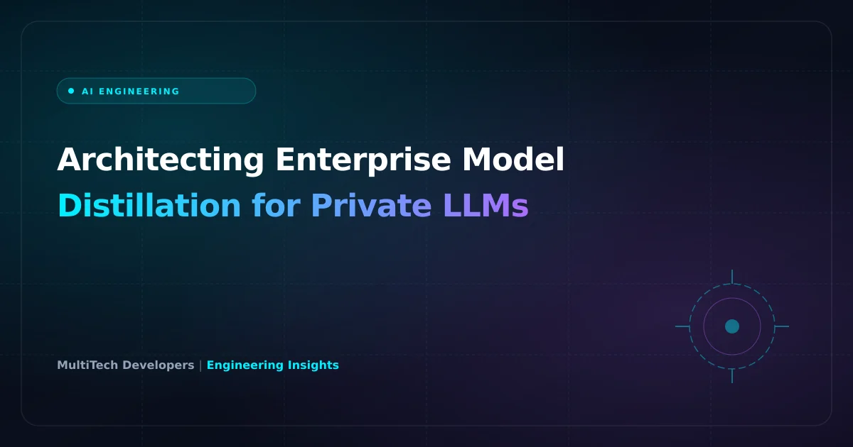 Architecting Enterprise Model Distillation for Private LLMs