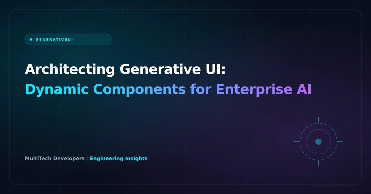 Architecting Generative UI: Dynamic Components for Enterprise AI