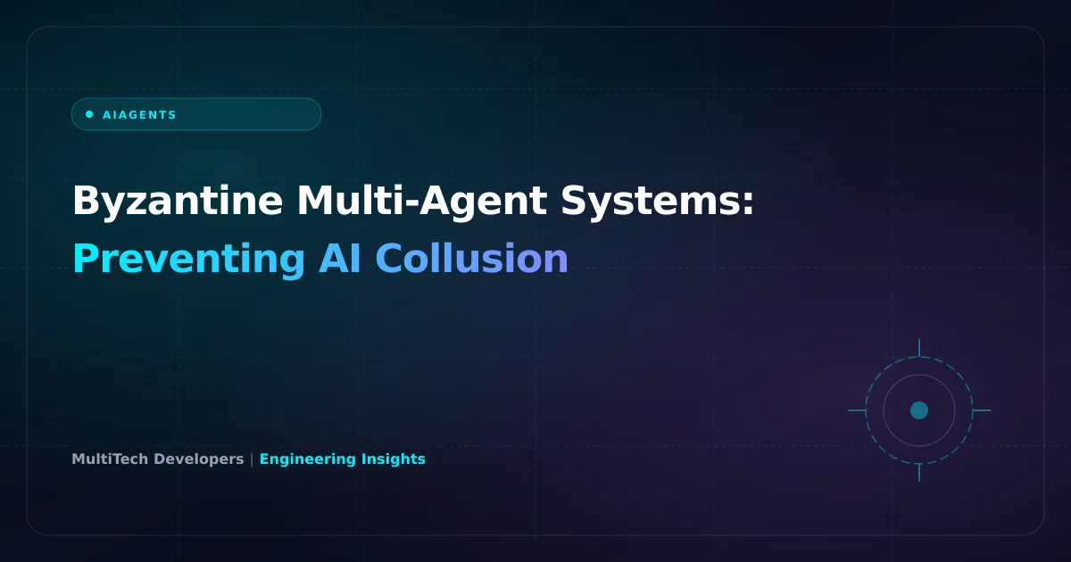 Byzantine Multi-Agent Systems: Preventing AI Collusion