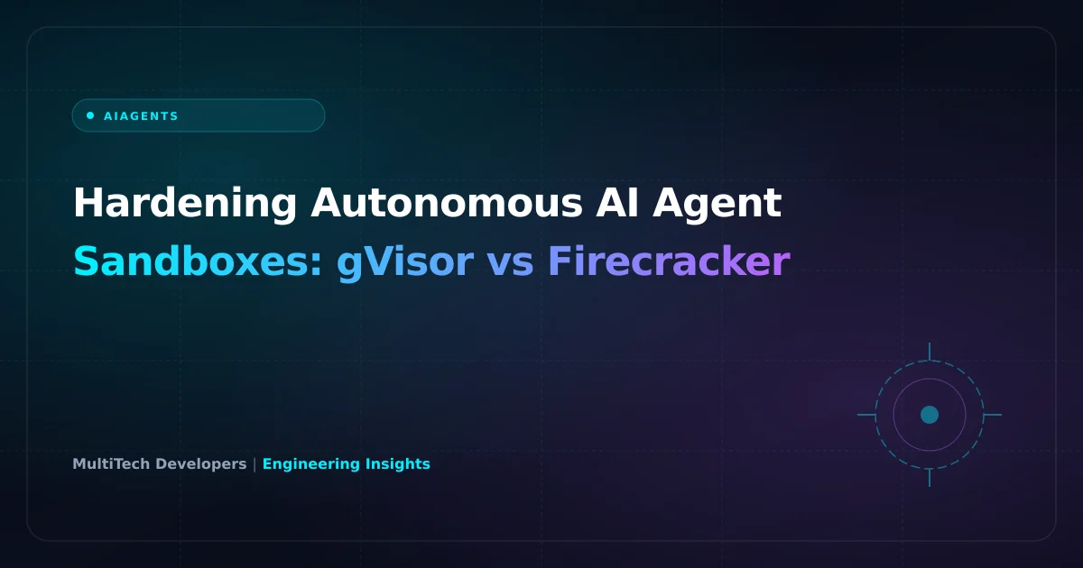 Hardening Autonomous AI Agent Sandboxes: gVisor vs Firecracker