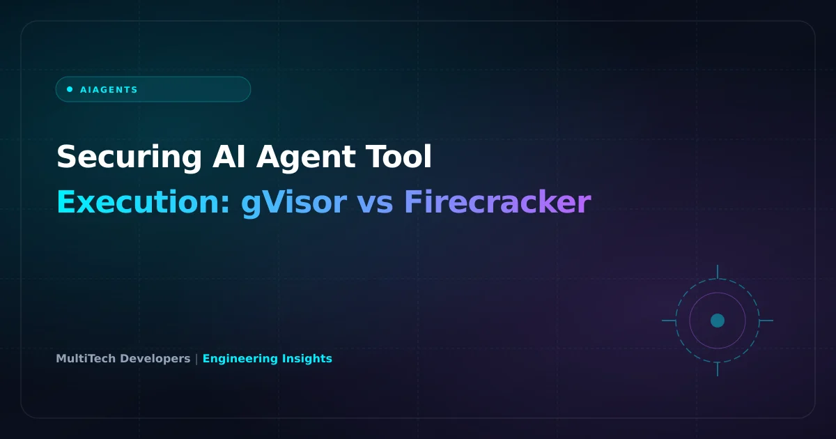 Securing AI Agent Tool Execution: gVisor vs Firecracker